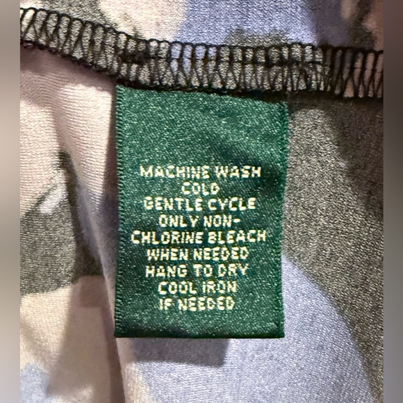 Lauren Ralph Lauren Floral Ruched Sheath Dress Purple Blue Surplice Neck Size 10 - Picture 9 of 9